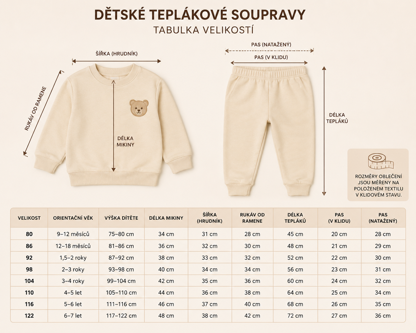 dětské teplákovky